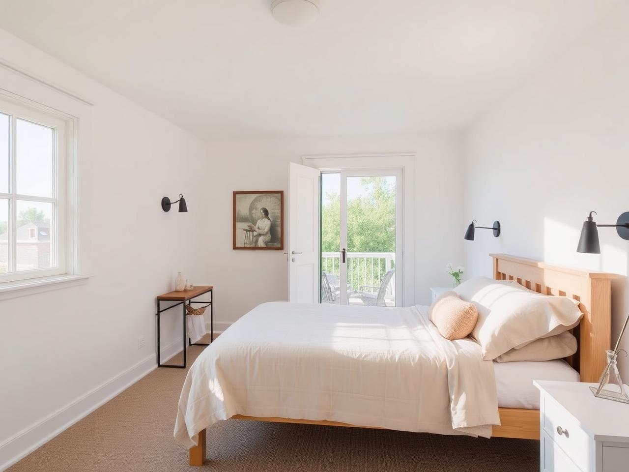 Primary bedroom at Ballard Balcony Duplex