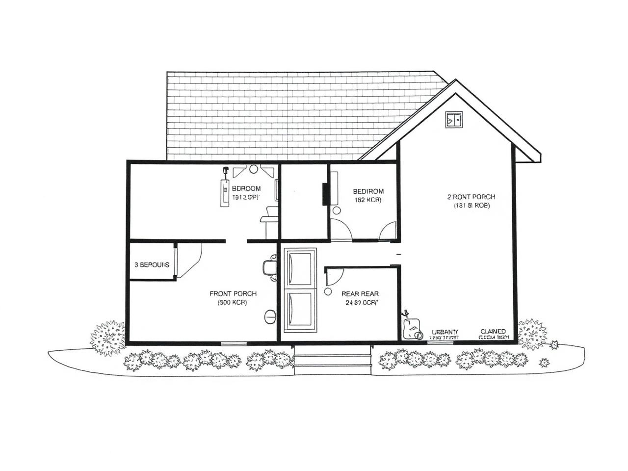 Floor plan for Blue Shingle Cottage