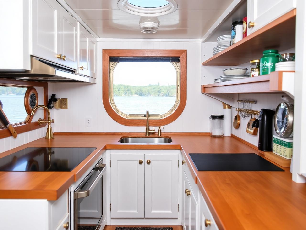 Kitchen at Lake Union Floating Home