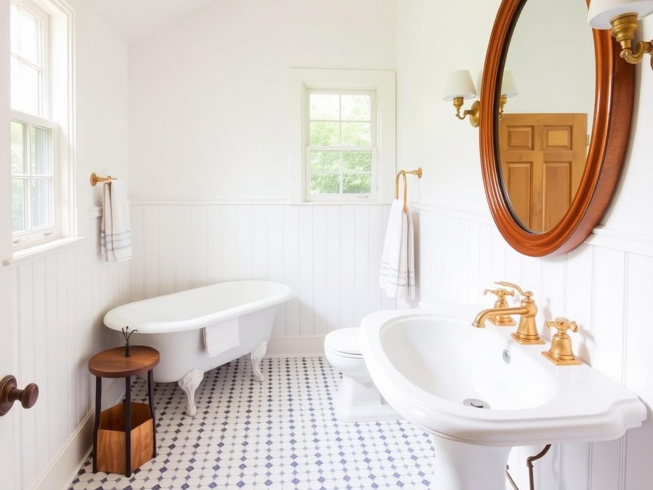 Primary bathroom at Blue Shingle Cottage