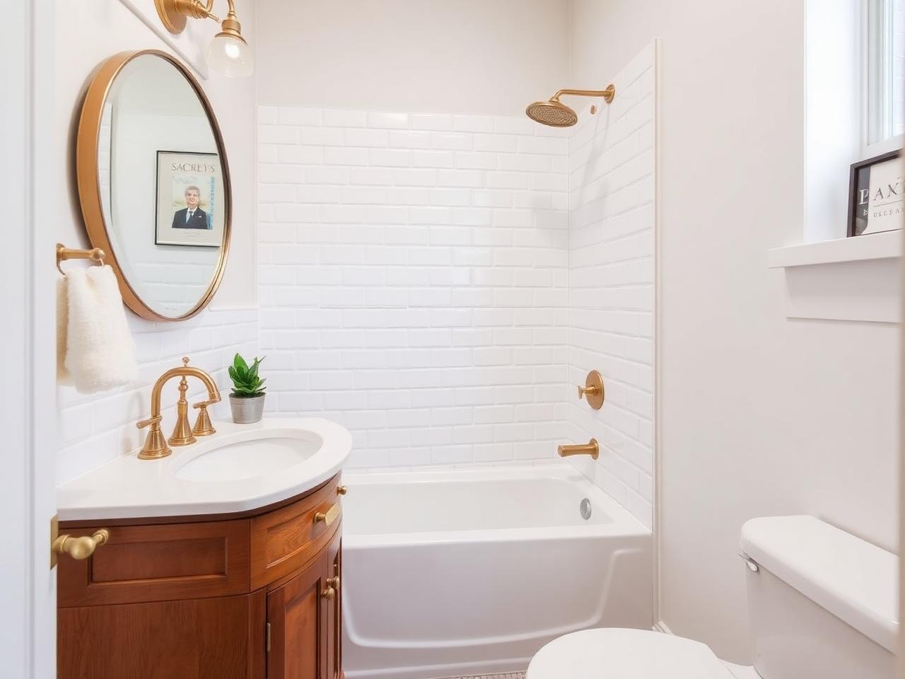 Primary bathroom at Greenlake Garden Apartment