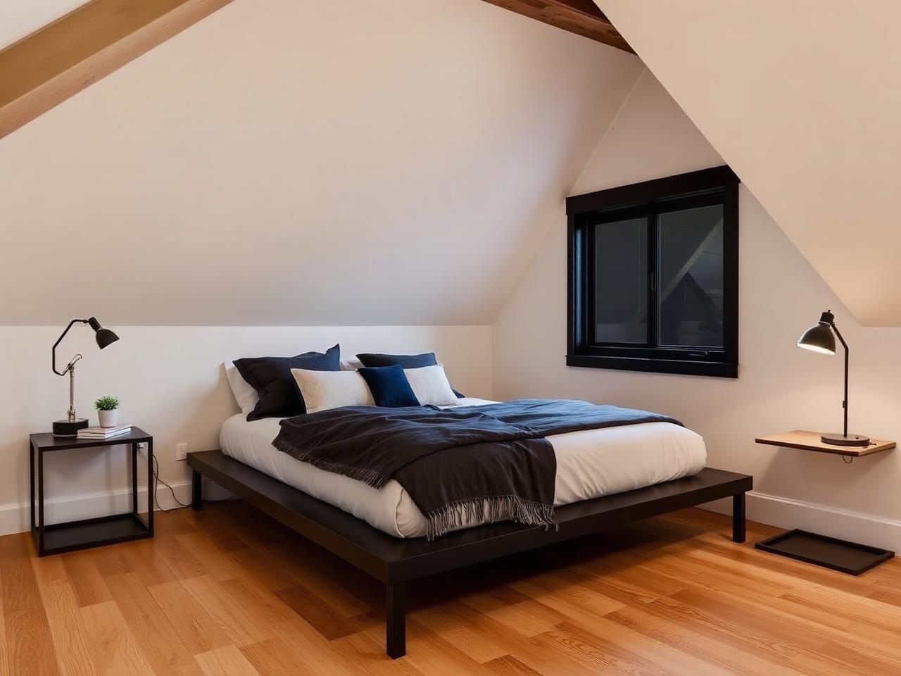 Primary bedroom at Modern Carriage House