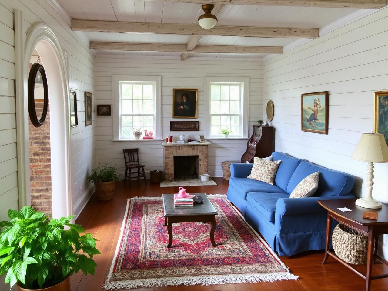 Living room at Blue Shingle Cottage