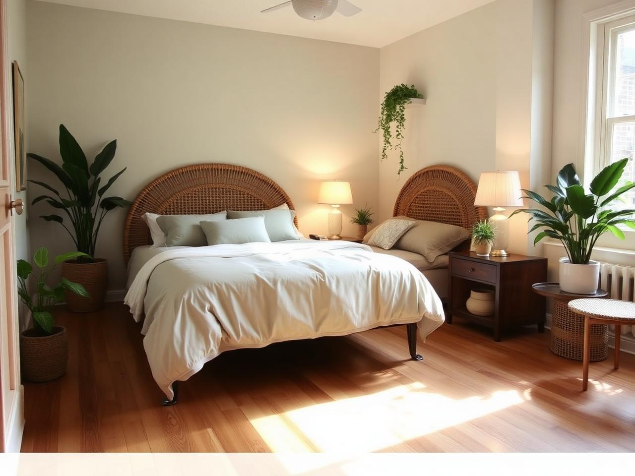 Primary bedroom at Greenlake Garden Apartment