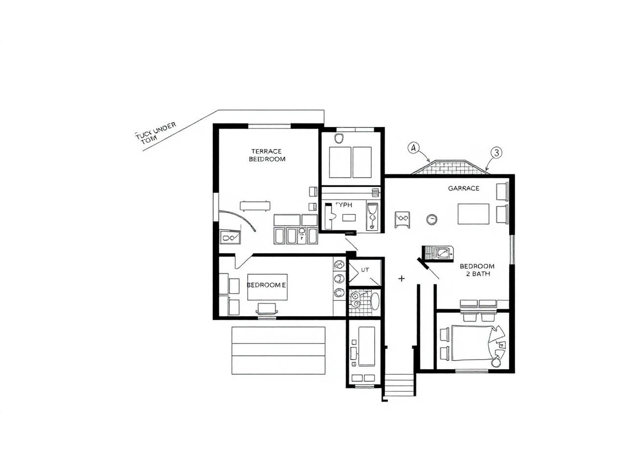 Floor plan for Saffron Hillside Townhome