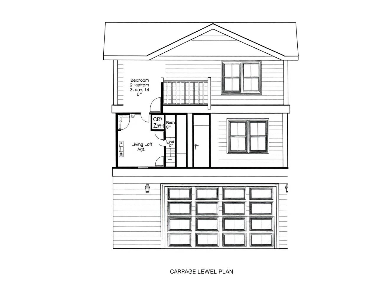 Floor plan for Modern Carriage House