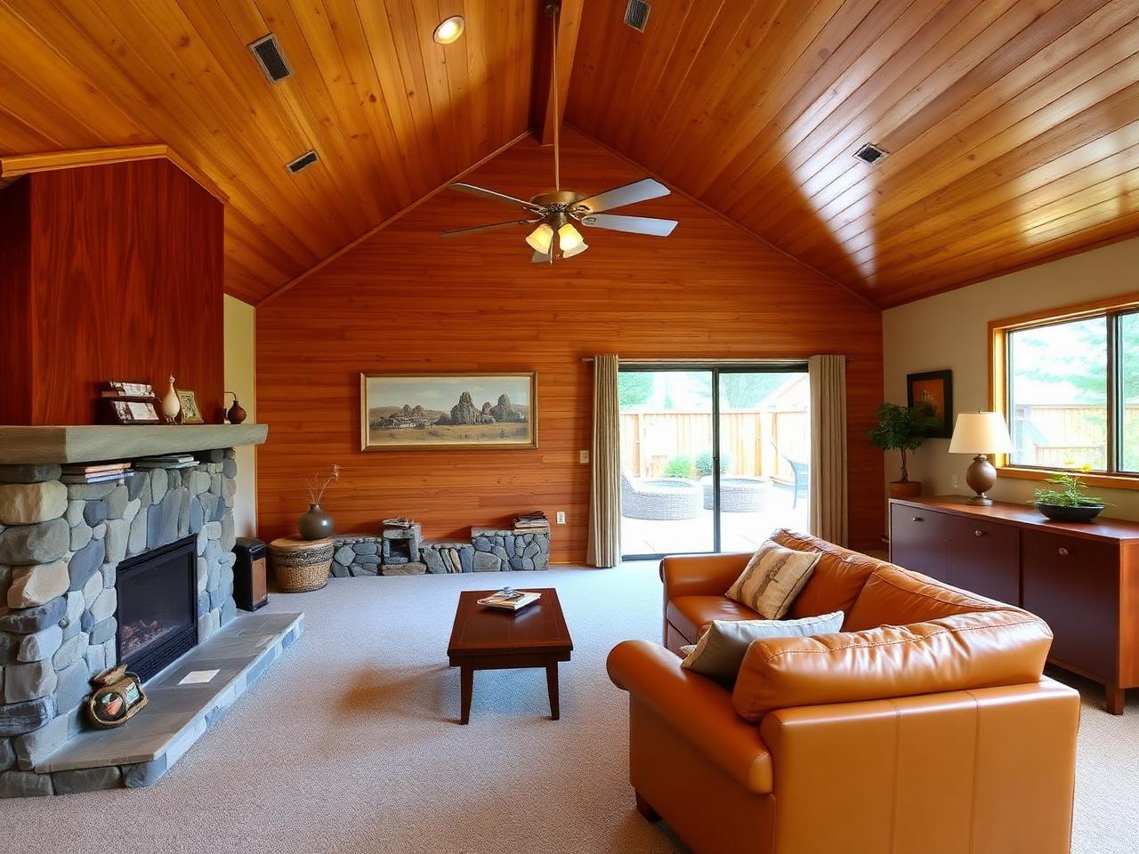 Living room at The Redwood Rambler