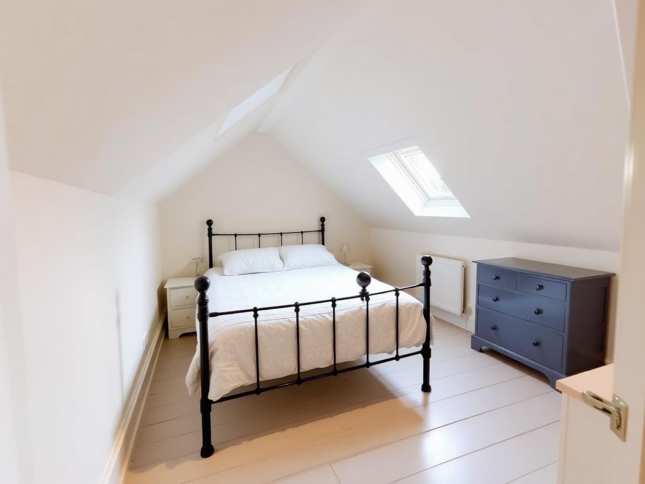 Primary bedroom at Blue Shingle Cottage