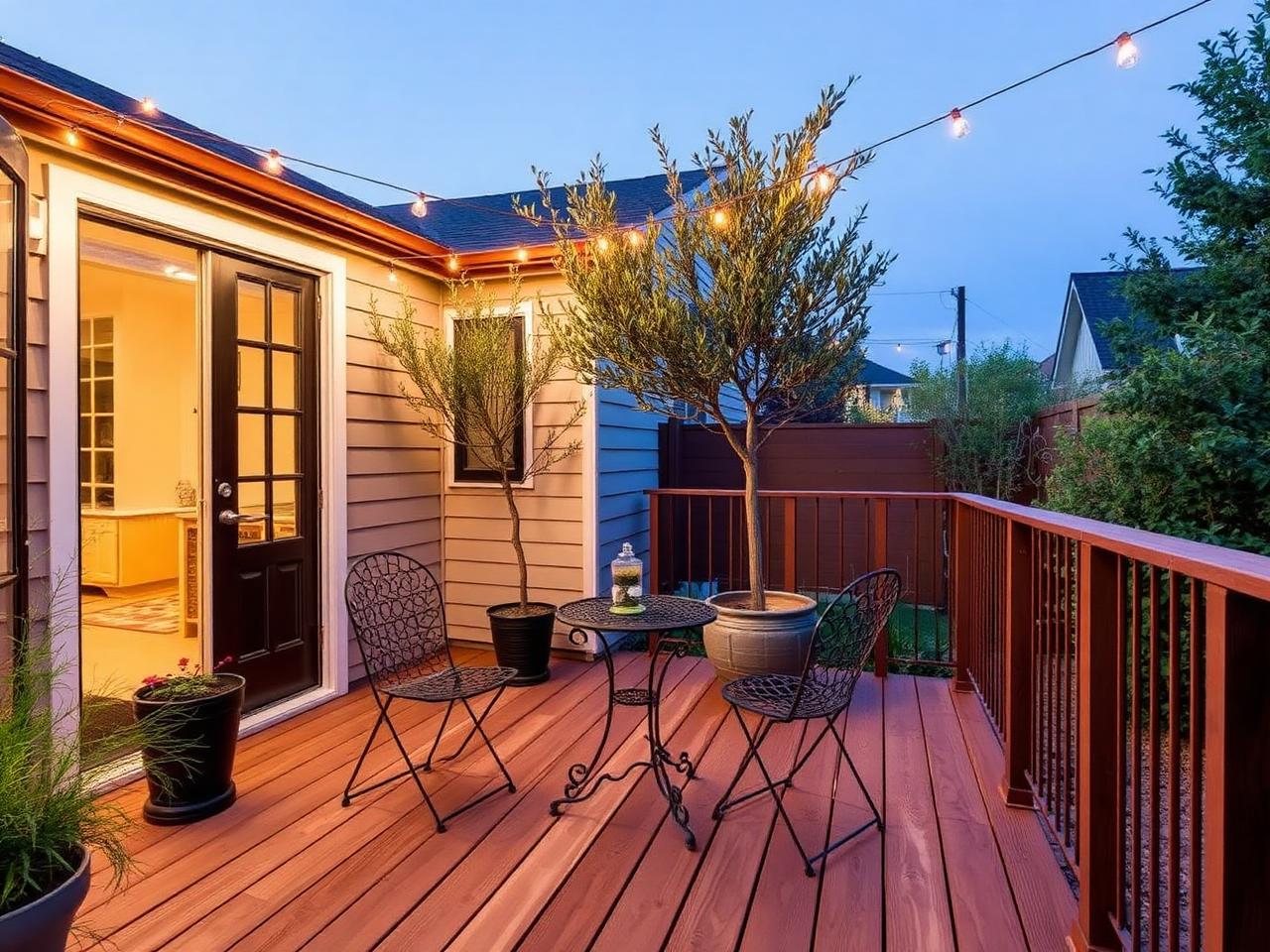 Balcony at Modern Carriage House
